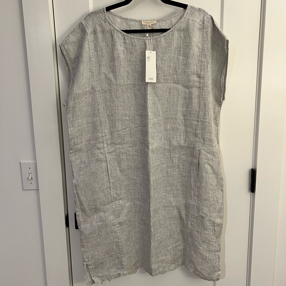 Eileen Fisher BALLET NECK K/L DRESS, size large, new with tags